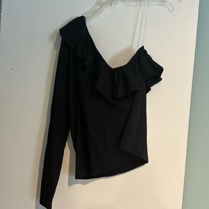 NWOT J Crew One shoulder top with ruffles